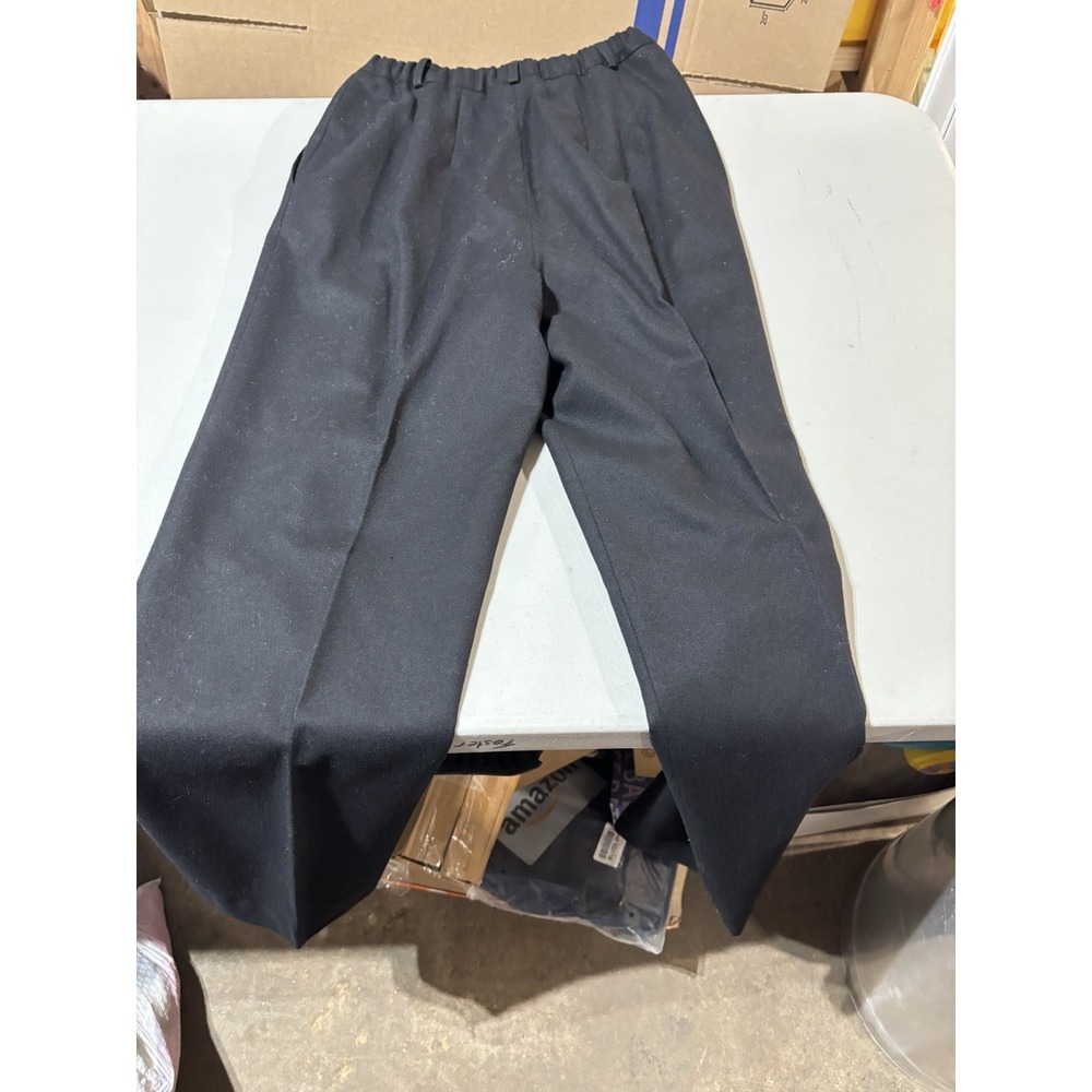 VTG Pendleton Womens Virgin Wool Trousers Black Size 10 Wide Leg
